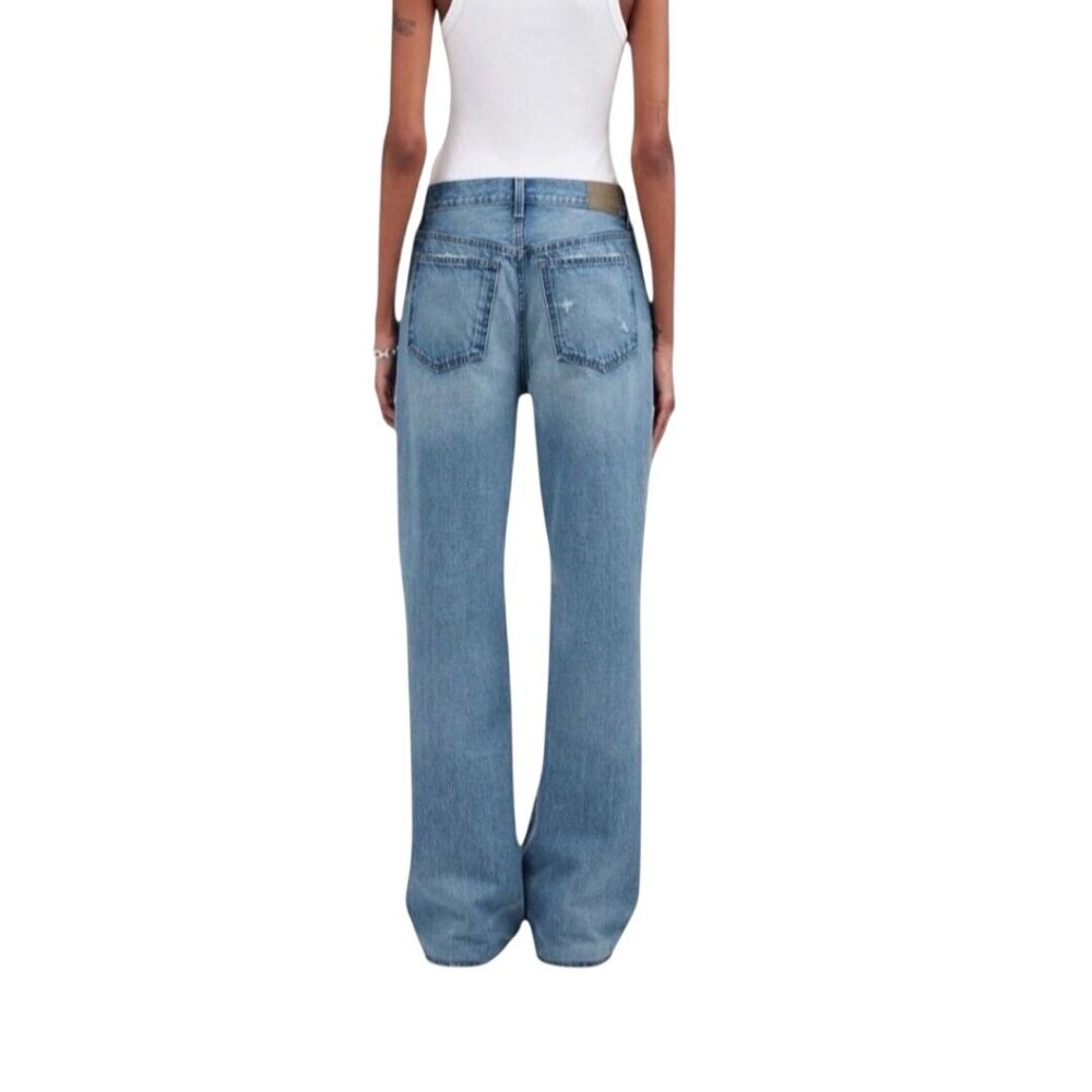 Madewell Low Slung Baggy Jeans Button Fly 5 Pockets Hamburg Wash Tall Size 29T - Picture 4 of 14